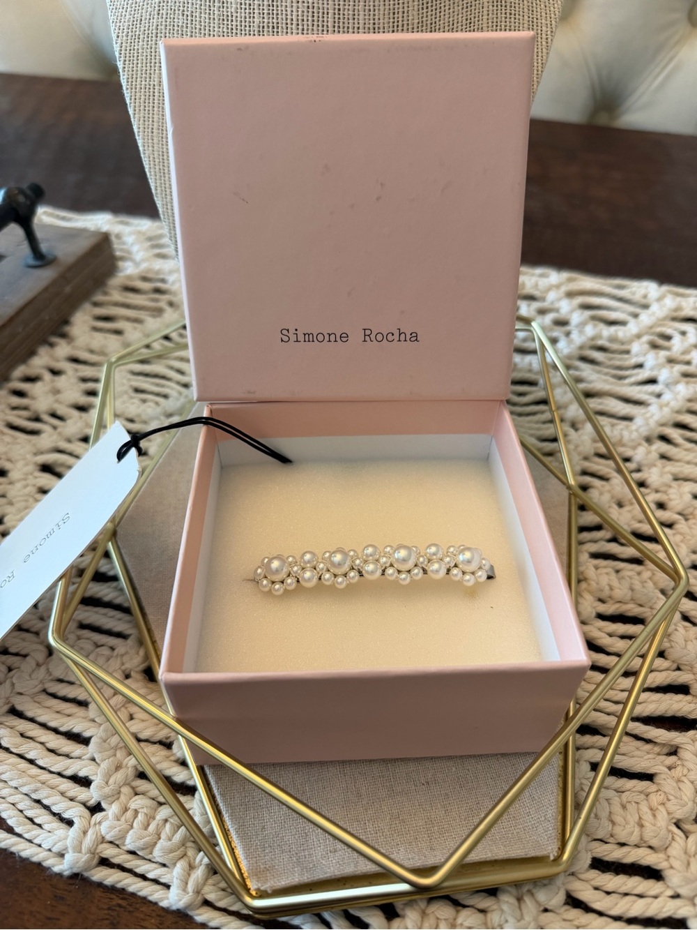 Simone Rocha Pearl Medium Hair Clip - New in Box with Tags
